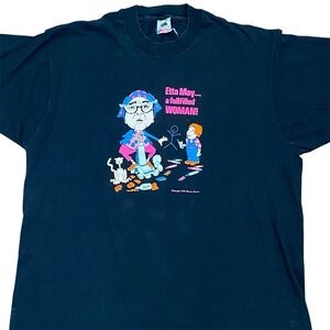 Vintage 1990s Etta May Humorous Fruit of The Loom Tee